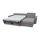 L-shaped folding corner lounge suite for everyday sleeping with a storage space LEKA right grey