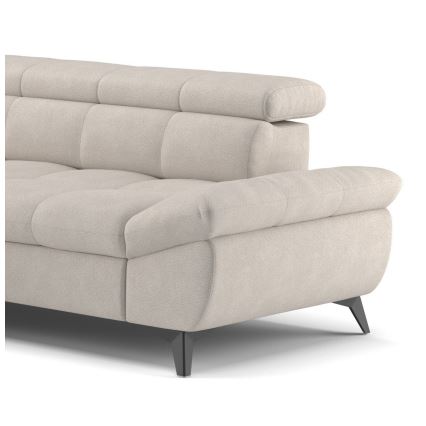 L-shaped folding corner lounge suite MARANO left beige