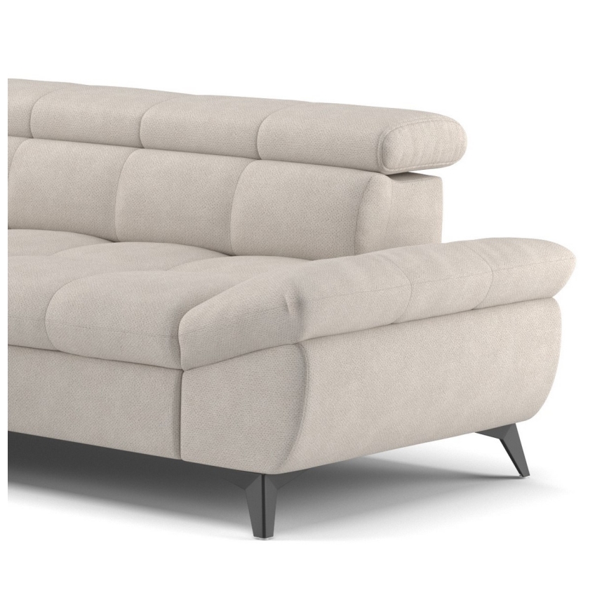 L-shaped folding corner lounge suite MARANO left beige