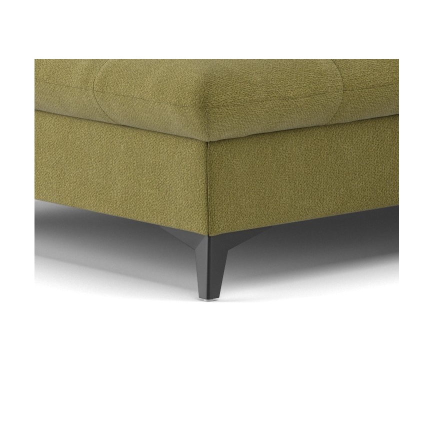 L-shaped folding corner lounge suite MARANO left olive