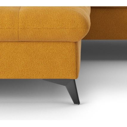L-shaped folding corner lounge suite MARANO left orange