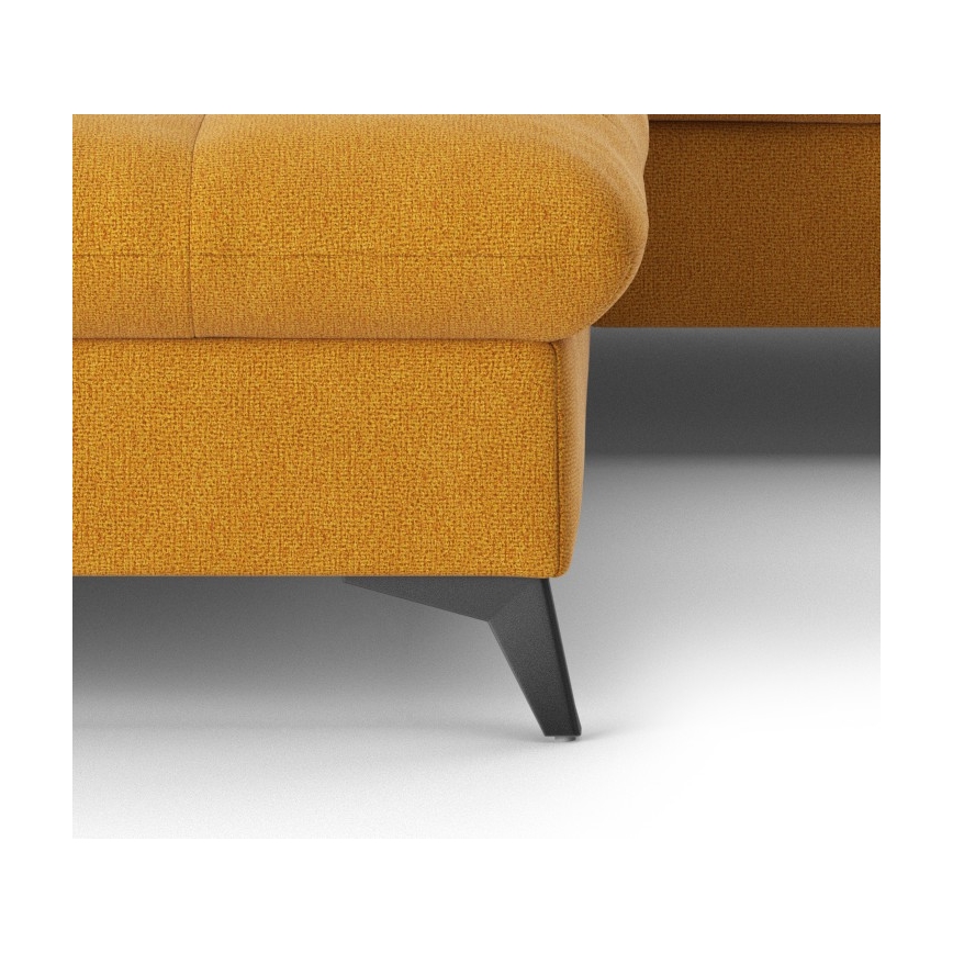 L-shaped folding corner lounge suite MARANO left orange
