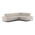 L-shaped folding corner lounge suite MARANO right beige