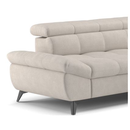 L-shaped folding corner lounge suite MARANO right beige