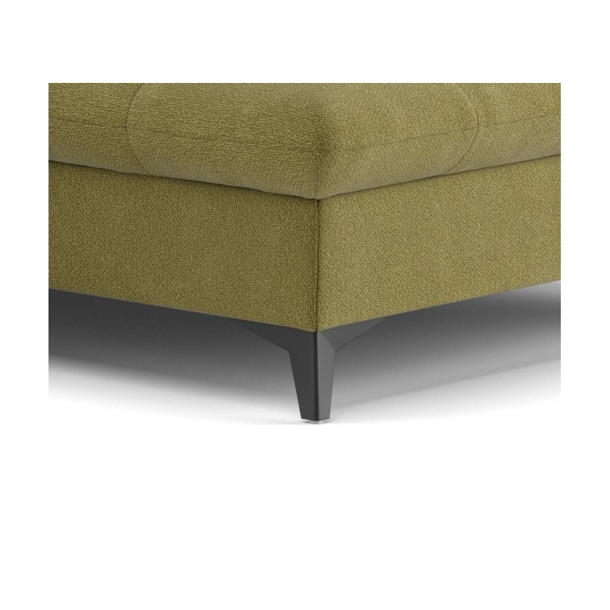 L-shaped folding corner lounge suite MARANO right olive