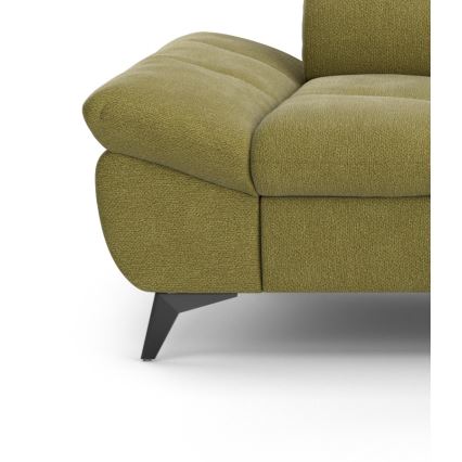 L-shaped folding corner lounge suite MARANO right olive