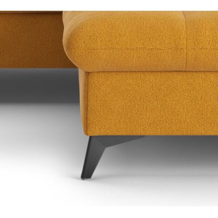 L-shaped folding corner lounge suite MARANO right orange