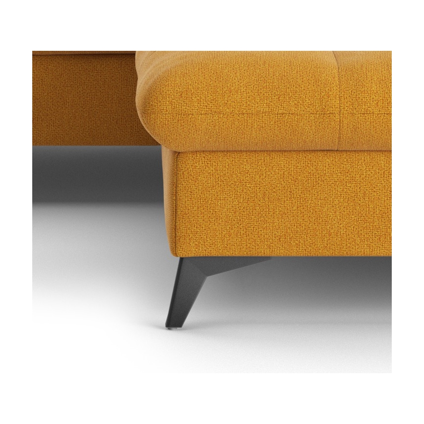 L-shaped folding corner lounge suite MARANO right orange