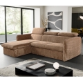 L-shaped folding corner lounge suite with a storage space BEJA beige left