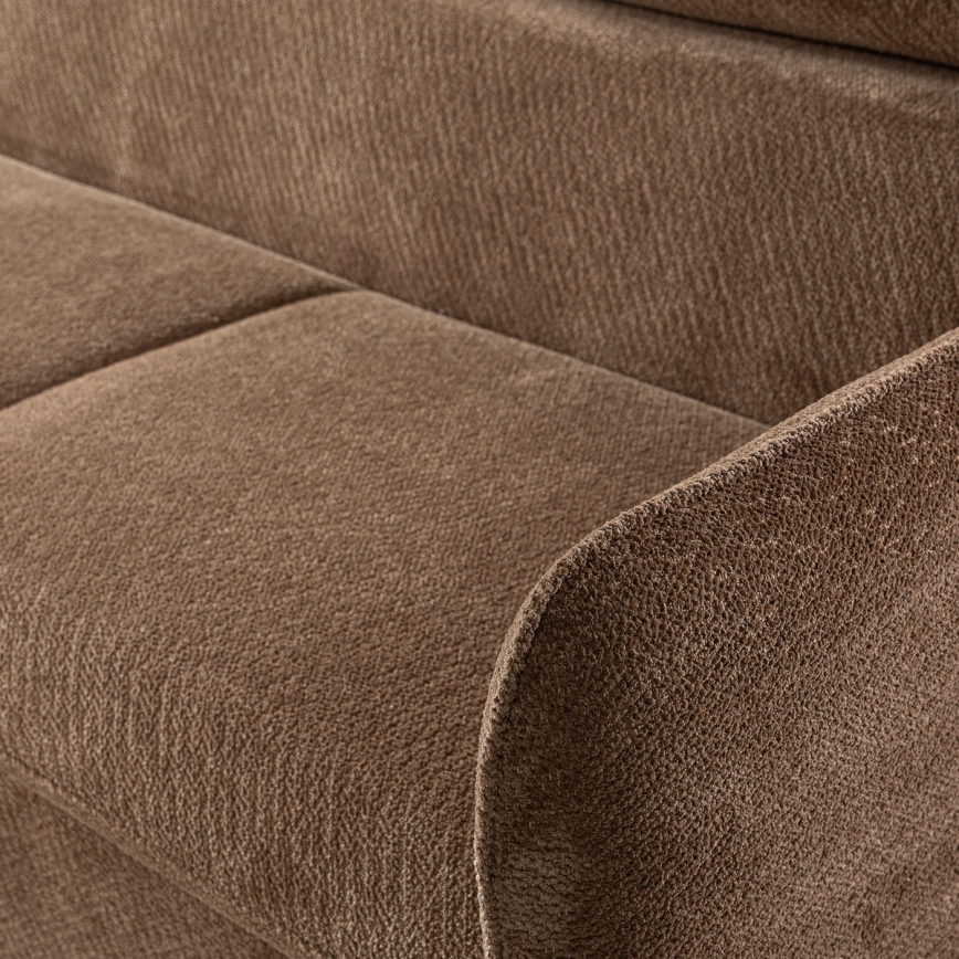 L-shaped folding corner lounge suite with a storage space BEJA beige left
