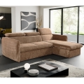 L-shaped folding corner lounge suite with a storage space BEJA beige right