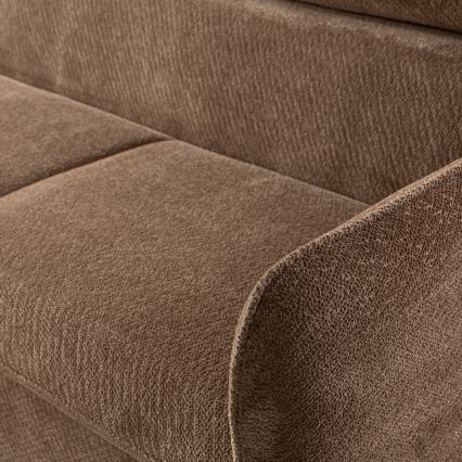 L-shaped folding corner lounge suite with a storage space BEJA beige right
