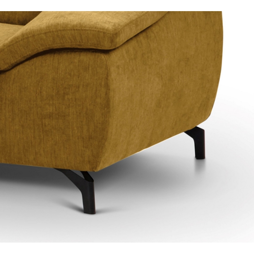 L-shaped folding corner lounge suite with a storage space BRESCIA left yellow