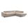 L-shaped folding corner lounge suite with a storage space BRESCIA right beige