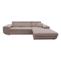 L-shaped folding corner lounge suite with a storage space CASTELO right pink