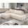 L-shaped folding corner lounge suite with a storage space DESIO left beige
