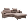 L-shaped folding corner lounge suite with a storage space HORTA right pink