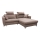 L-shaped folding corner lounge suite with a storage space HORTA right pink
