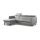 L-shaped folding corner lounge suite with a storage space NISA grey left