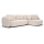 L-shaped folding corner lounge suite with a storage space OLBIA right beige