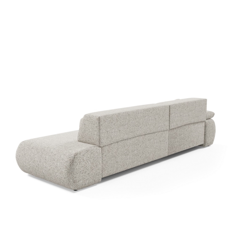 L-shaped folding corner lounge suite with a storage space PRATO left beige