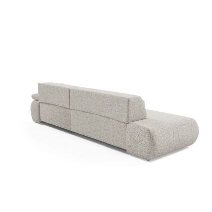 L-shaped folding corner lounge suite with a storage space PRATO right beige