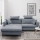 L-shaped HORTA left-hand corner sofa bed with storage, dark gray