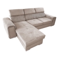 L-shaped universal corner folding lounge suite with a storage space SALVADA beige