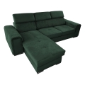 L-shaped universal corner folding lounge suite with a storage space SALVADA green