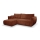L-shaped universal folding corner lounge suite with a storage space FRIDA brown