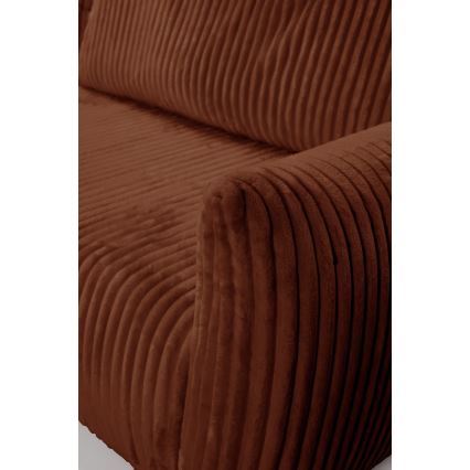 L-shaped universal folding corner lounge suite with a storage space FRIDA brown