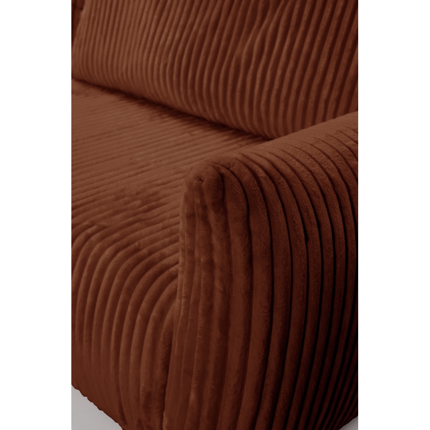 L-shaped universal folding corner lounge suite with a storage space FRIDA brown