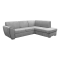 L-shaped upholstered folding corner lounge suite SERPA right grey