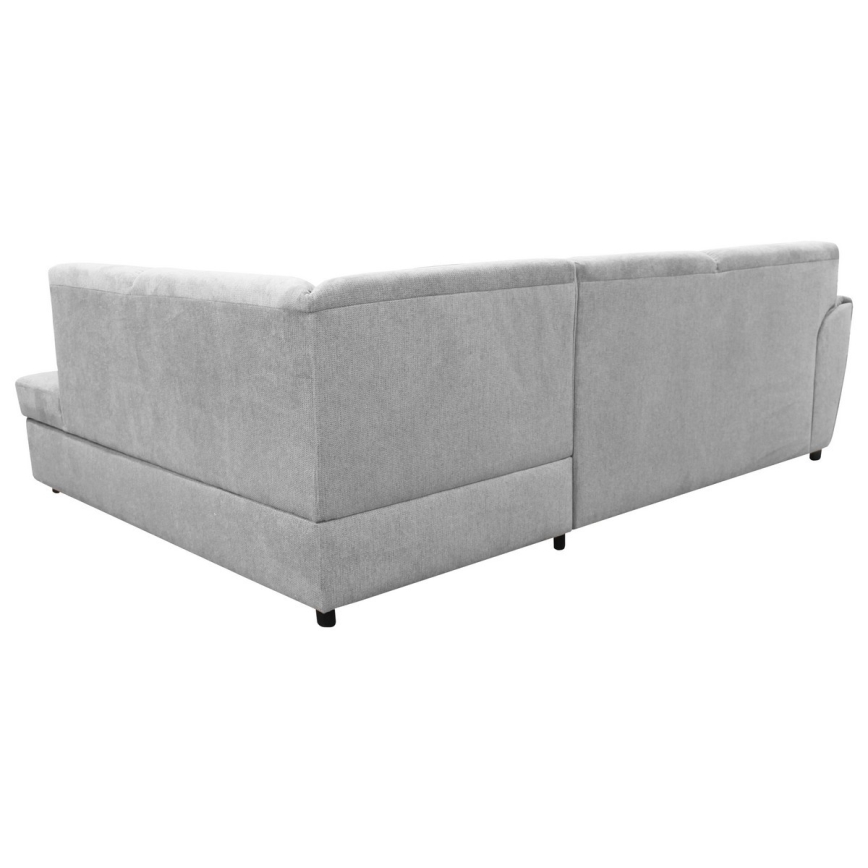 L-shaped upholstered folding corner lounge suite SERPA right grey