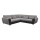 L-shaped upholstered folding corner lounge suite VISEU right grey/black