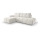 L-shaped upholstered folding corner lounge suite with a storage space ALMADA left beige