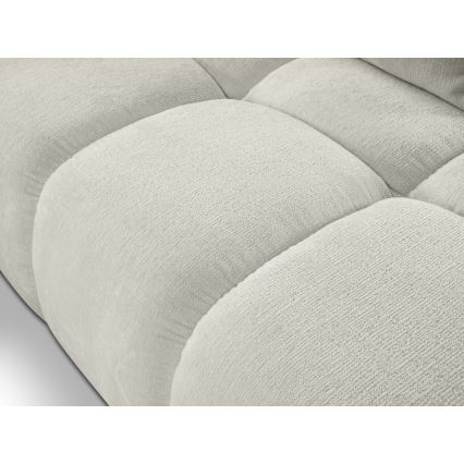 L-shaped upholstered folding corner lounge suite with a storage space ALMADA left beige