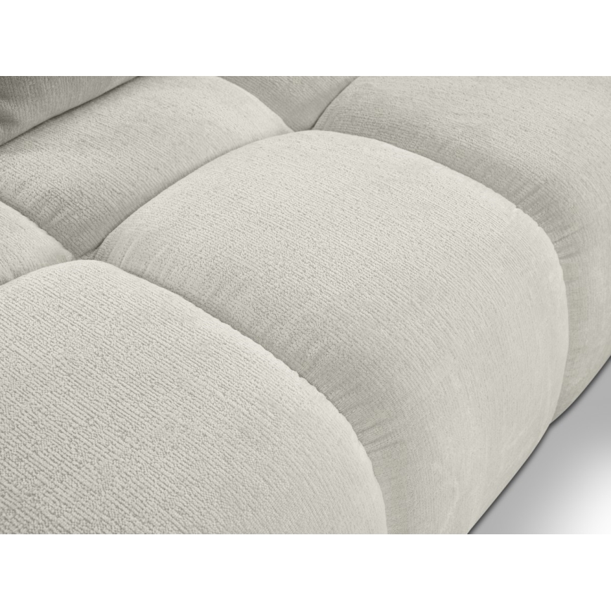 L-shaped upholstered folding corner lounge suite with a storage space ALMADA right beige