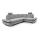 L-shaped upholstered folding corner lounge suite with a storage space AVESTA right grey