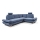 L-shaped upholstered folding corner lounge suite with storage space AVESTA right blue
