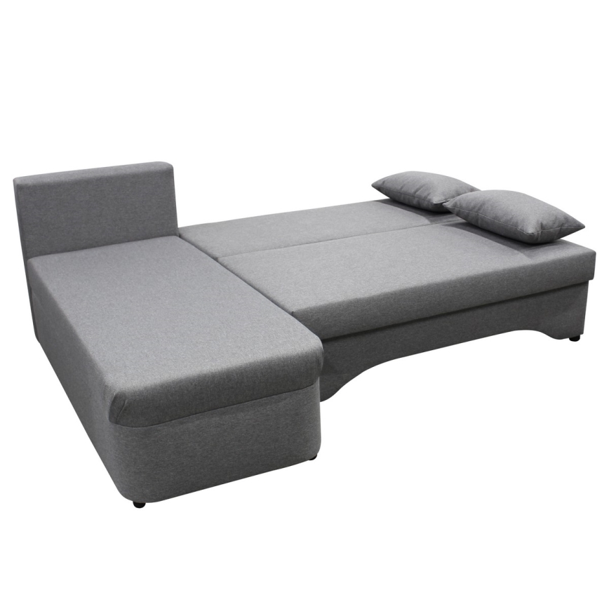 L-shaped upholstered universal folding corner lounge suite ALMEIDA grey