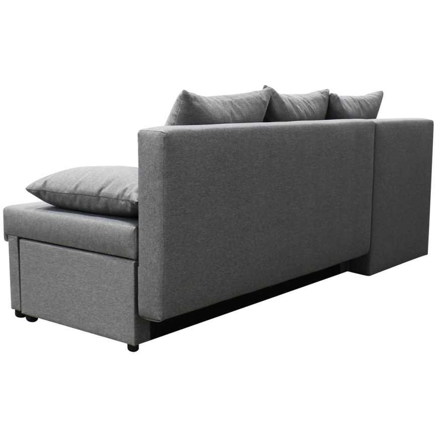 L-shaped upholstered universal folding corner lounge suite ALMEIDA grey