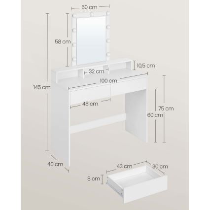 LADA Vanity Table - White