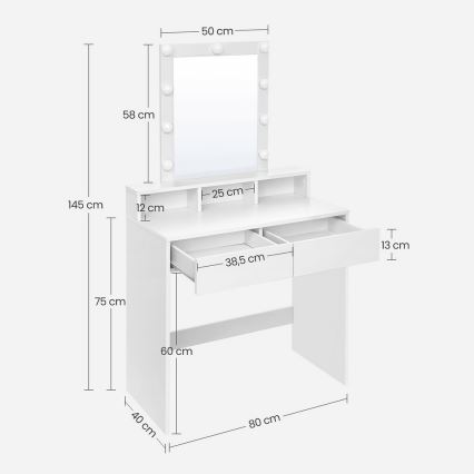 LADA White Vanity Table