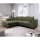 LAGOA Left-Facing L-Shaped Corner Sofa with Storage and Pull-Out Bed, Green
