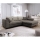 LAGOA Right-Hand L-Shaped Sofa Bed with Storage, Taupe/Gray