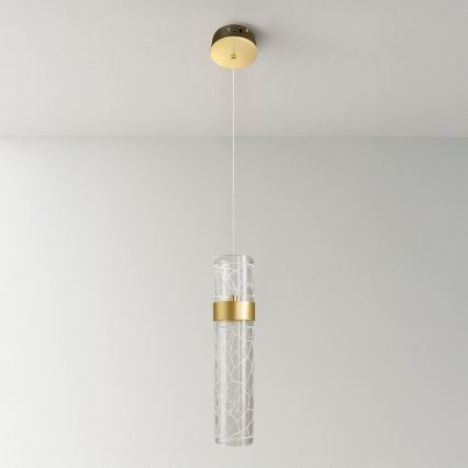 LAGOS Cable-Hung LED Pendant Light, 8W/230V, Gold