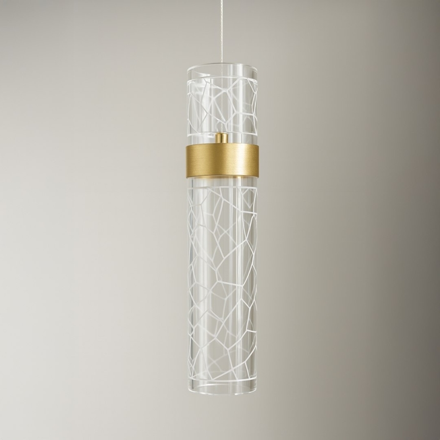 LAGOS Cable-Hung LED Pendant Light, 8W/230V, Gold