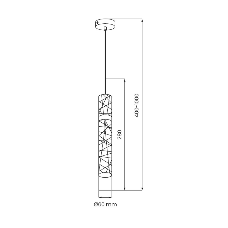 LAGOS Cable-Hung LED Pendant Light, 8W/230V, Gold