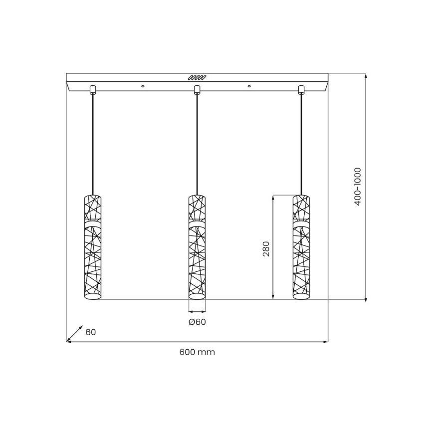 LAGOS LED Cable Pendant Light LED/24W/230V, Gold